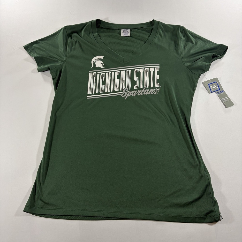 Michigan State Spartans T Shirt Women's Large Grey Proedge NWT